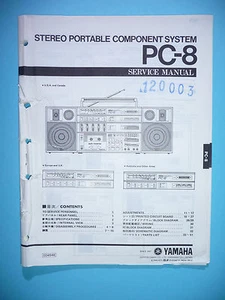 Service Manual-Anleitung für Yamaha PC-8,ORIGINAL - Picture 1 of 1