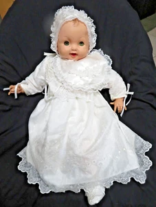 Super Rare 1954 EFFANBEE "BABY CUDDLE UP" 27" Life-size Baby Doll Oilcloth Body - Picture 1 of 12