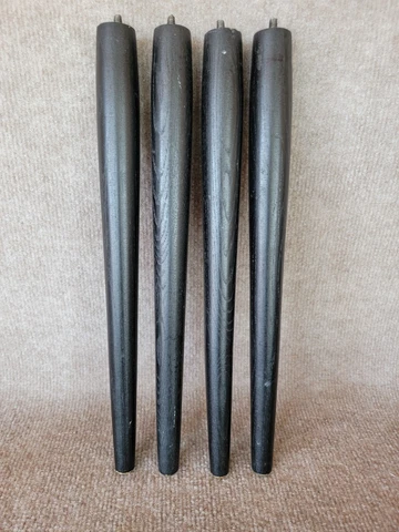 Vintage Wood Furniture Legs Set of 4 - 14" Long Mid Century MCM Cover