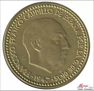Spain 1 peseta 1947 (*52) EBC / XF Franco - Picture 1 of 2