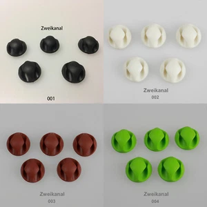 12 x Kabelclips Kabelhalter Selbstklebend Zweikanal - Bild 1 von 9