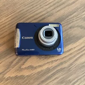 Canon PowerShot A480 10.0MP Digital Camera Blue Tested & Working. - Picture 1 of 8