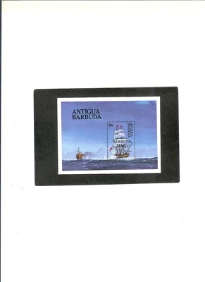 ANTIGUA & BARBUDA  SS # 645 MNH  F-VF  "Barbuda Mail OP"  Man of War  1984 issue - Image 1 of 2