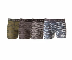 12 PANTALONCINO BOXER UOMO URBAN BOYZ MORBIDO COTONE LYCRA MIMETICO FASCIA ELASTICA - Foto 1 di 1