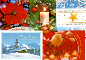 Weihnachtspostkarten Weihnachtskarten mit Neujahrsgruß ohne Umschlag 5 Motive - Bild 1 von 1
