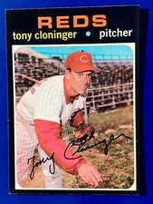 1971 topps baseball #218 Tony Cloninger Cincinnati Reds NM