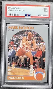 1990-91 NBA Hoops - #205 Mark Jackson With Menendez Brothers In Background PSA 7 - Picture 1 of 2
