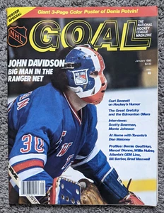 VTG 1980 JANAURY HOCKEY GOAL MAGAZINE NHL HOF EXC DENIS POTVIN POSTER + MORE - Picture 1 of 4