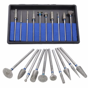 10Pcs Dental Lab Sintered Diamond Point Polisher HP Shank Rotary Bur 2.35mm KIT - Bild 1 von 5