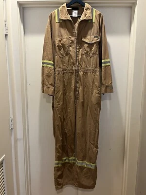 Workrite FR Coveralls 50S XL Brown Flame Resistant Reflective Cat 2 - Image 1 of 4