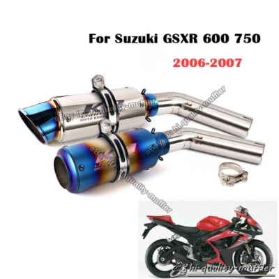 Tubo silenciador de escape para motocicleta Suzuki GSXR 600 750 2006-2007 con DB Killer Foto 1 de 4