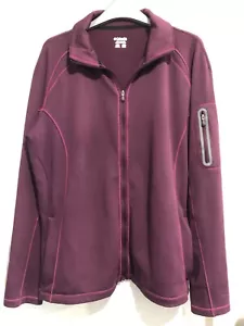 Columbia Size XL /16 Purple Soft Shell Light Sport Jacket GUC Zipper + Pockets - Picture 1 of 7