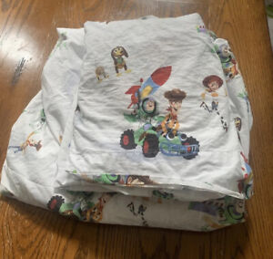 Pottery Barn Kids Disney Pixar Toy Story Organic Twin Sheet Set No Pillowcase