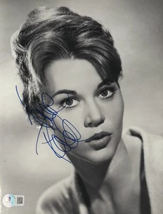 Jane Fonda signed 8x10 Black & White Foto BAS COA Beckett Autogramm - Bild 1 von 1