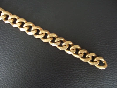 Cadena de bordillo de latón macizo de alta resistencia de 10,5 mm de ancho Bolso Cartera Llavero Cadena Cuero Hágalo usted mismo Foto 1 de 3