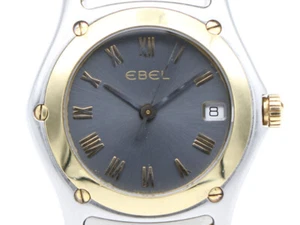 Wristwatch EBEL Classic Wave 1087F21 Quartz Women SS K18 YG 28mm Gray dial USED - Picture 1 of 9