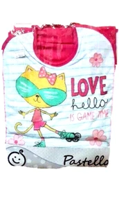 SET TOVAGLIETTA SACCA BAVETTA SCUOLA ACCESSORI BAMBINA ASILO PAPPA BAVAGLINO FUX - Foto 1 di 2