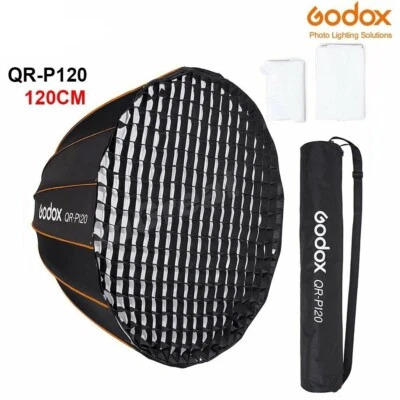 Godox Parabolic Softbox QR-P120 Honeycomb Grid for Bowens Mount Studio Flash - Image 1 of 4