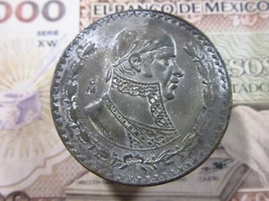Messico 1 Peso 1959 0,100 Argento Jose Morelos Mexicanos Moneta Mondiale g8751 - Foto 1 di 2