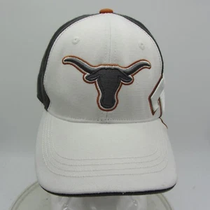 UT University of Texas LongHorns Adult Hat Cap White Gray Logo Official Fitted * - Picture 1 of 14