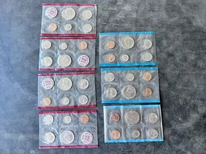 LOT OF 7  1972 UNCIRCULATED US MINT SETS 4 D & 3 P INCLUDING S PENNY - Picture 1 of 18