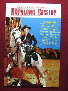 HOPALONG CASSIDY REPRINT POSTER WILLIAM BOYD ROBERT MITCHUM - Imagen 1 de 6