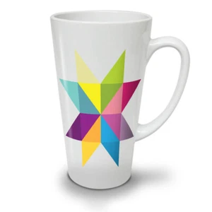 Taza de café con leche vibrante Wellcoda Ornament Star 12/17 oz - Imagen 1 de 15