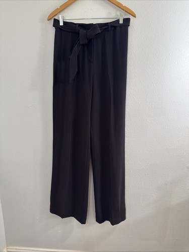 Tory Burch Pantalone Donna 8 Alto Navy Cintura Carriera Preppy