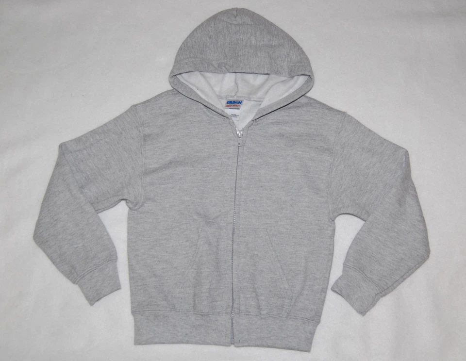 HEATHER GRAY BOYS Hoodie SWEAT JACKET S 6-7  L 10-12 XL 14-16 POCKETS - Image 1 of 1