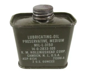 Vintage WWII Military Oil Lubricating Preservative Tin Can 2 oz Mil-l-3150 - Picture 1 of 1