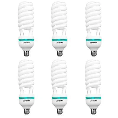 Daylight Bulb 135W 5500K E27 220V Photography Studio Spiral Lamp x6 UK - Image 1 of 4