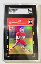 Tyreek Hill Optic Purple Prizm Rookie Card SGC 9