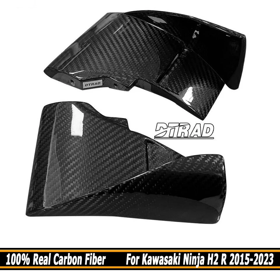 Carbon Fiber Winglets Spoiler For Kawasaki Ninja H2 R 2015-2023 Air Deflectors - Image 1 of 4