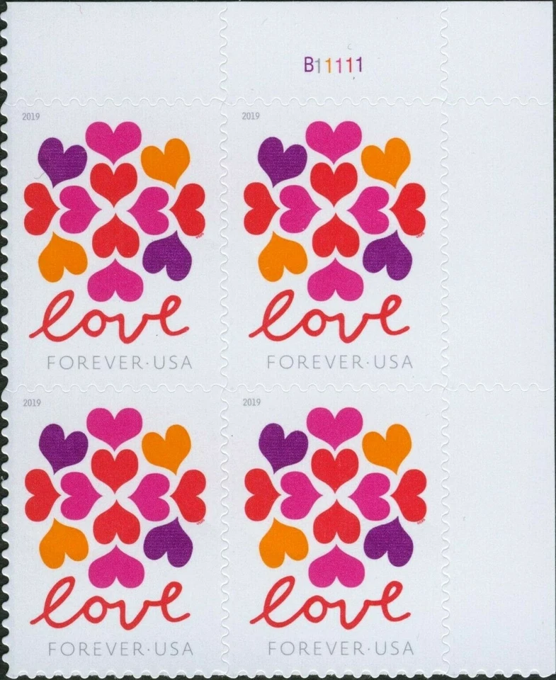 1 #5339 FOREVER LOVE HEARTS BLOSSOM PB OF 4. BIN $3.50. - Image 1 of 1