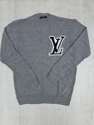 Pullover Mens Color Gray Louis Vuitton Size M Cotton Long Sleeve knit - Image 1 of 4