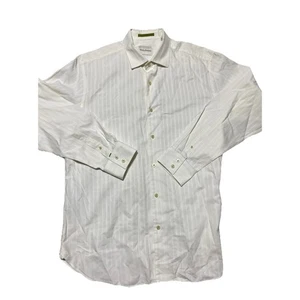 Tommy Bahama Shirt Mens Large Cream Silk Blend Pineapple Coastal Business Luxury - Picture 1 of 8