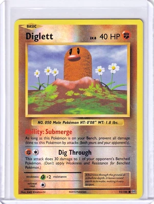 Diglett Reverse Holo #55 Pokemon Evolutions 2016 TCG - Image 1 of 2