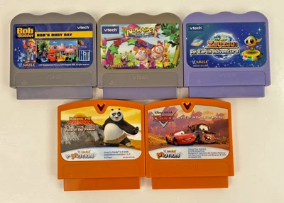5 VTech V.Smile Pocket Game Cartridges Zayzoo Cars Bob the Builder Kung Fu Panda - Image 1 of 4
