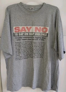 T-shirt No Limit Stop The Violence Say No To Rap On Rap Violence OG Murina Tag - Photo 1/12