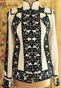 Traditional Ukrainian Vyshyvanka Embroidered Linen Blouse - Picture 1 of 1