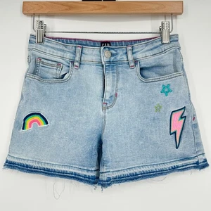 Gap Girl's Embroidered Rainbow Sunshine Stretch Shortie Short Size 14 - Picture 1 of 8