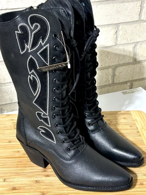 Dingo Women's  San Miguel Western Cowgirl Black Leather Boots  Black Size 7 *NEW - Image 1 of 4