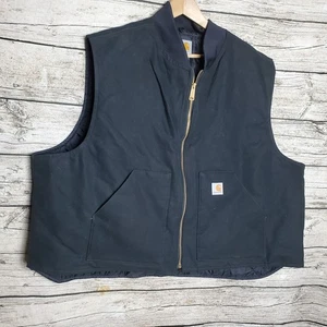 Chaleco de Pato Forrado Acolchado Carhartt Para Hombre 5XL Negro Edredón Ártico Relajado - Imagen 1 de 9