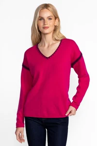 NEU MIT ETIKETT JOHNNY WAS THE WHIPSTITCH V-AUSSCHNITT BEERE PULLOVER Gr. L - $ 398 - Bild 1 von 8