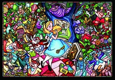 Jigsaw Puzzle Stained Art Disney Alice In Wonderland Stained Glass 500 Piece F/S - Image 1 of 3