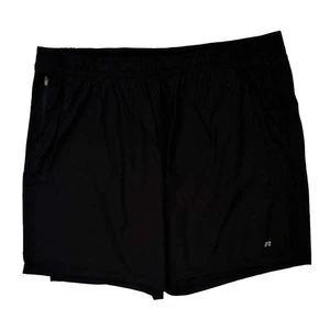 Pantalones Cortos Deportivos Atléticos Russell - 2XL Poliéster Negro - Imagen 1 de 8