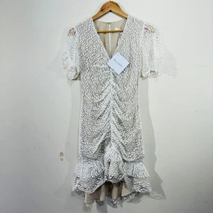 Elliatt Venice Dress White Lace Ruffle XS Elegant Party Cocktail Wedding Formal - Bild 1 von 23