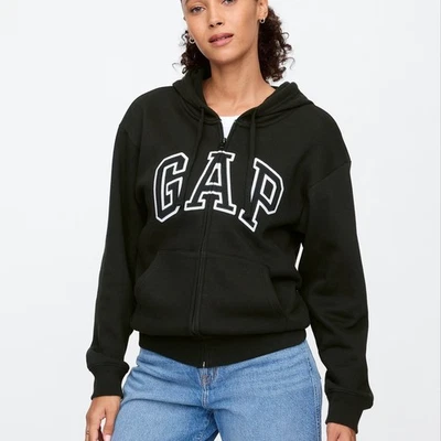 Relaxed Gap Logo Zip Hoodie for Women - Image 1 of 4