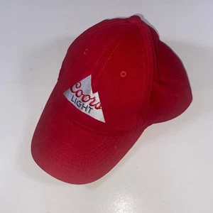 Coors Light Hat Adult Red Baseball Cap Beer Logo Adjustable - Picture 1 of 5