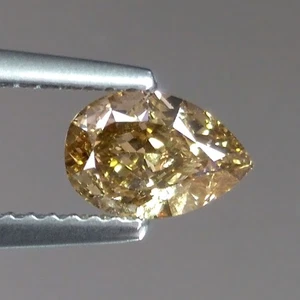 1.00cts Pear cut Fancy Champagne Untreated Natural Earth Mined Loose Diamonds - Picture 1 of 6